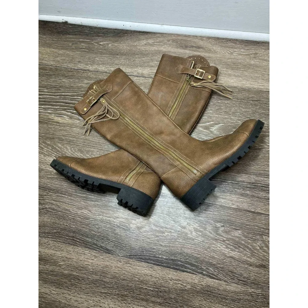 Very Volatile Women's Motorcycle Boots Knee- High Size 6